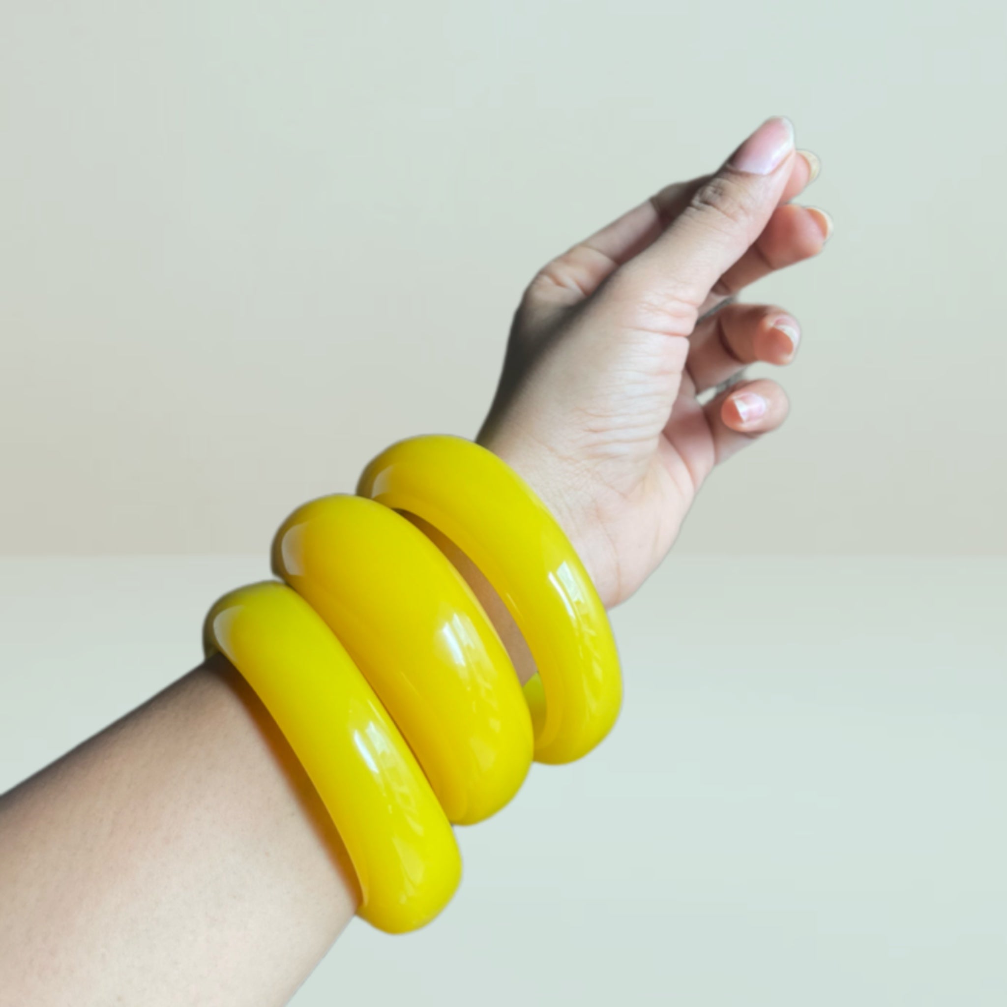 Modern yellow bracelet jewelry for women