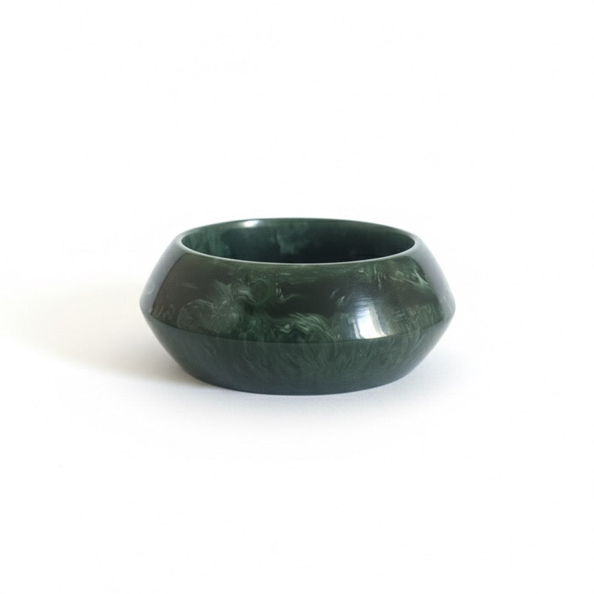 Minimalist dark green bangle fashion accessory