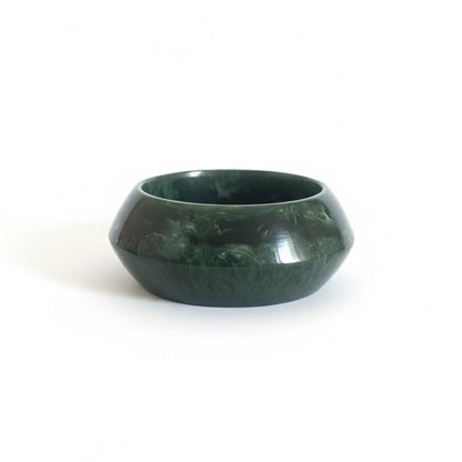 Minimalist dark green bangle fashion accessory