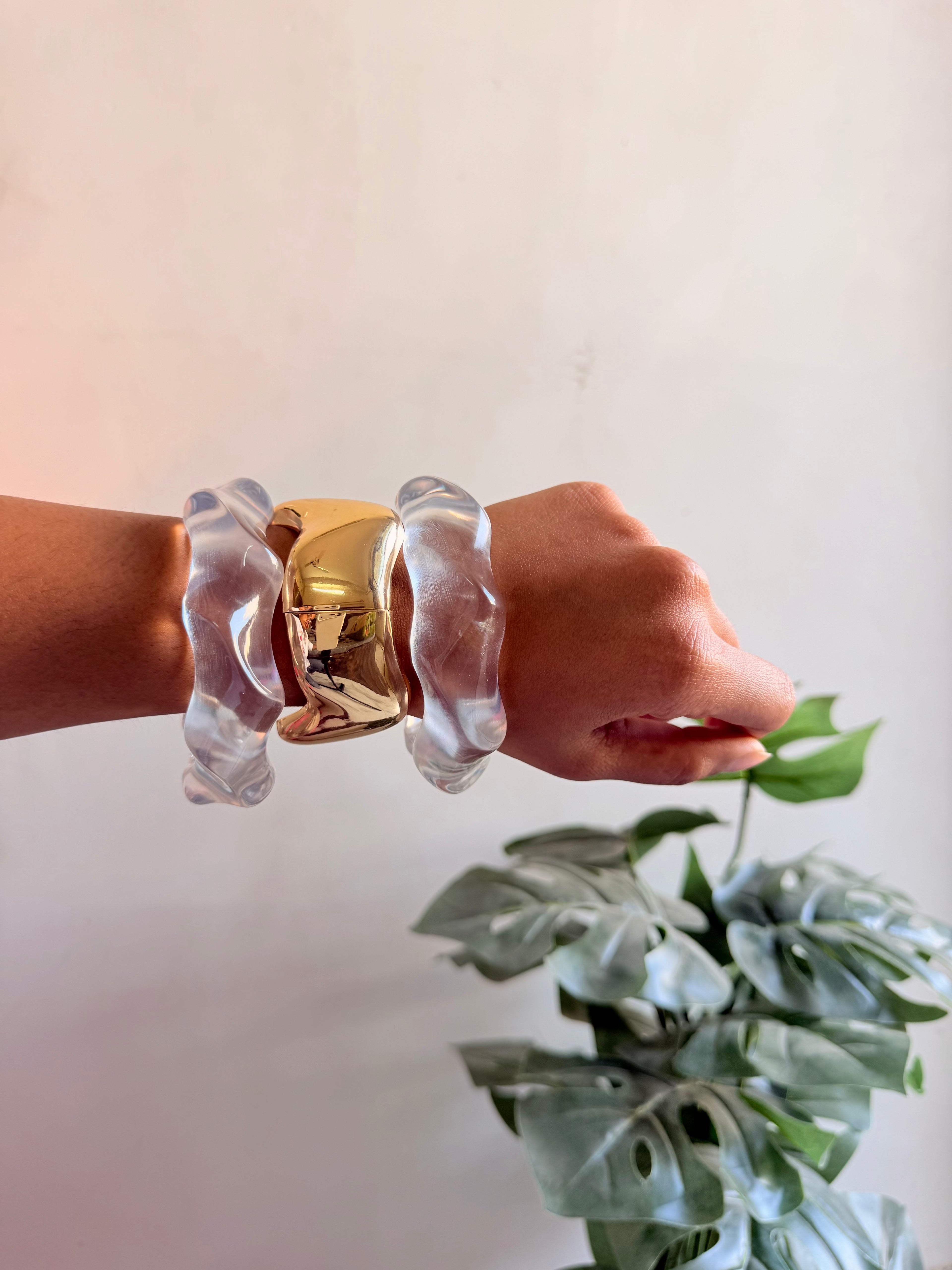 Water Resin Bangle (Stack of 3)