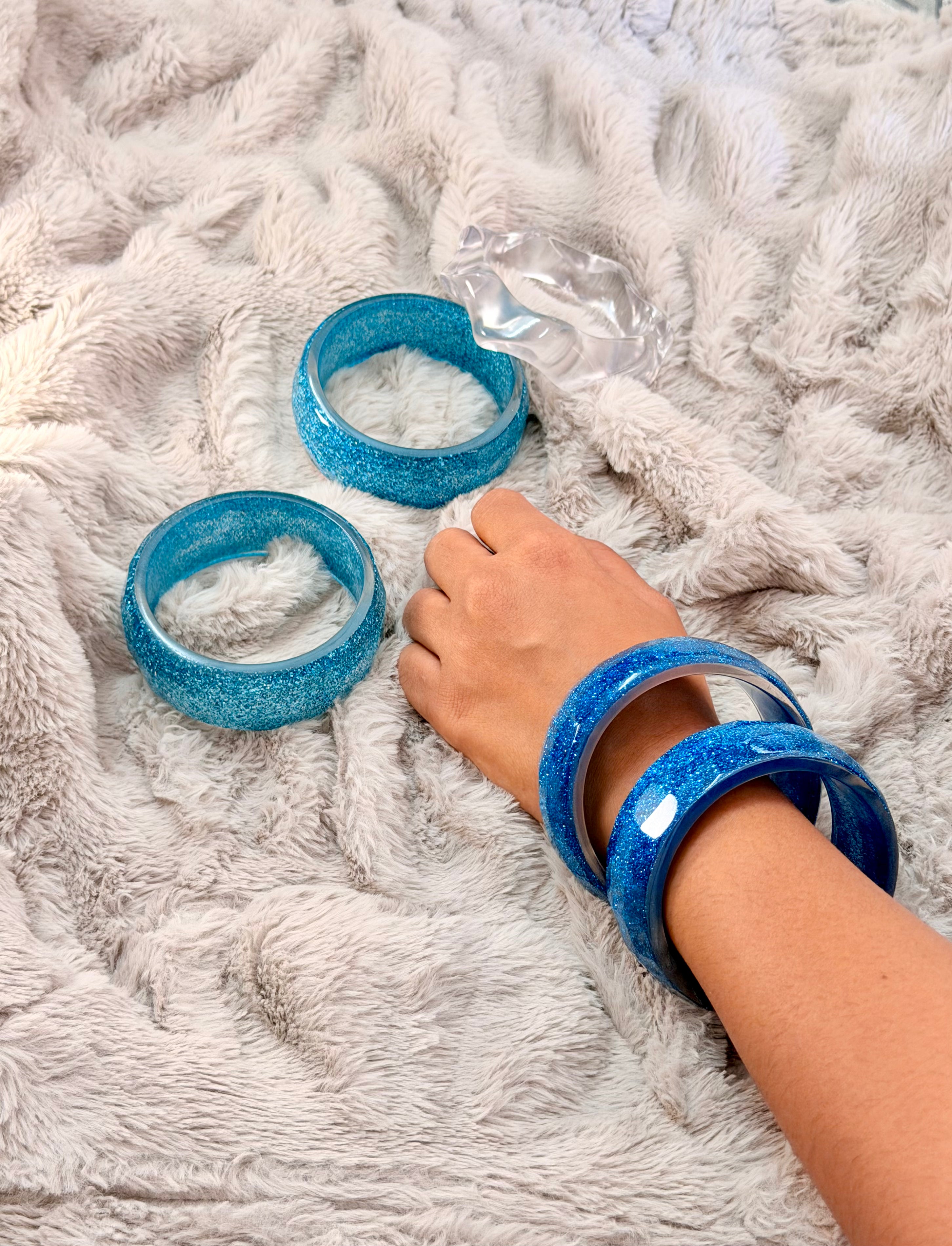 Mermaid Resin Bangle (Stack of 2))